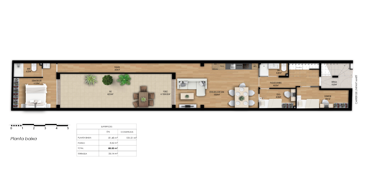 Piso en Carrer de l'Infant Martí, Terrassa, Barcelona de 101 m2