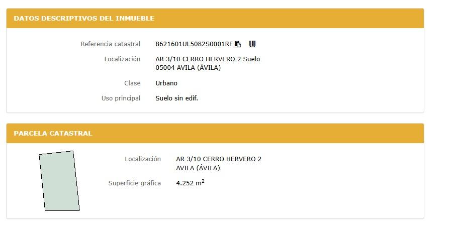 Terreno en venta en Ávila