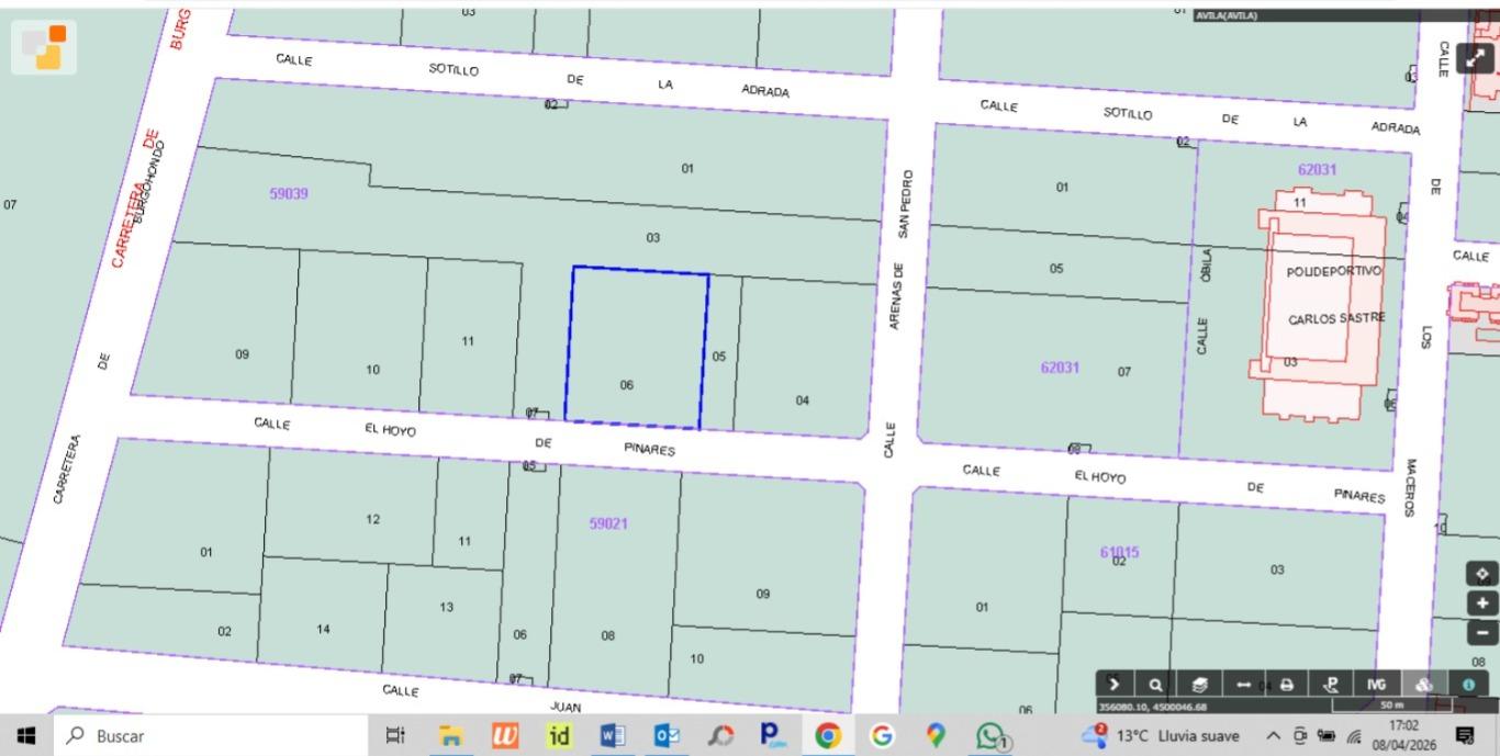 Terreno en Calle Juan Aurelio Sanchez Tadeo, Ávila, Ávila de 3550 m2