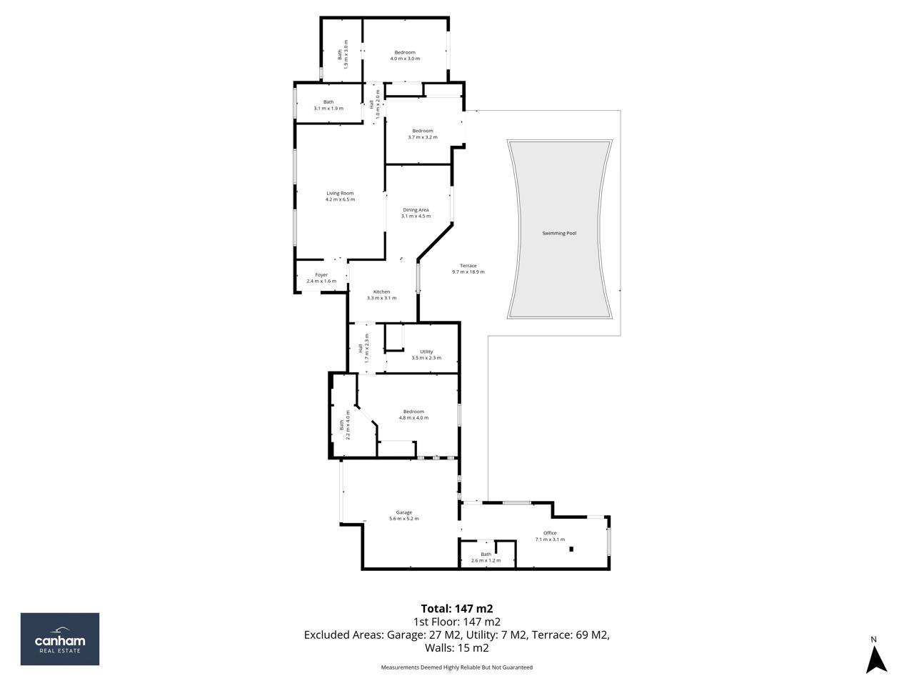 Detached 3 Bedroom Villa with Private Pool, Playa Blanca