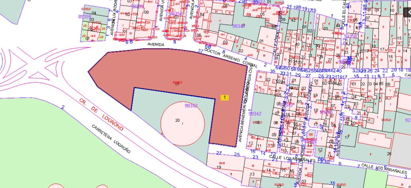 Terreno en C/ Gregoria Artacho, Cenicero, Rioja (La) de 9299 m2