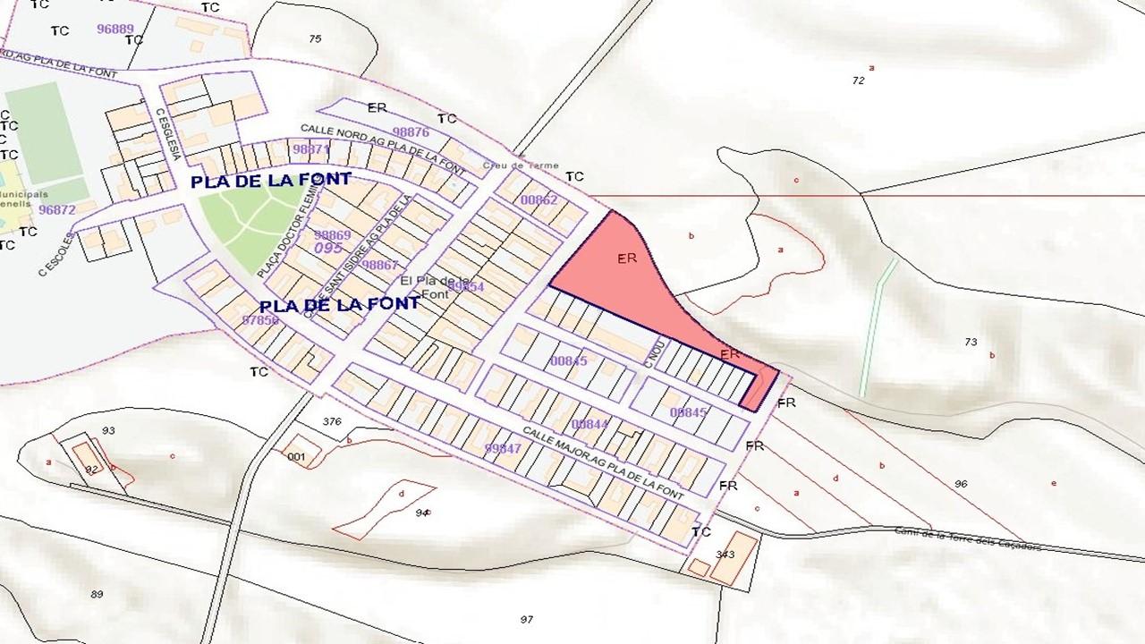 Terreno en Travessia Mare de Deu del Carme, El Pla de la Font, Lleida de 4461 m2
