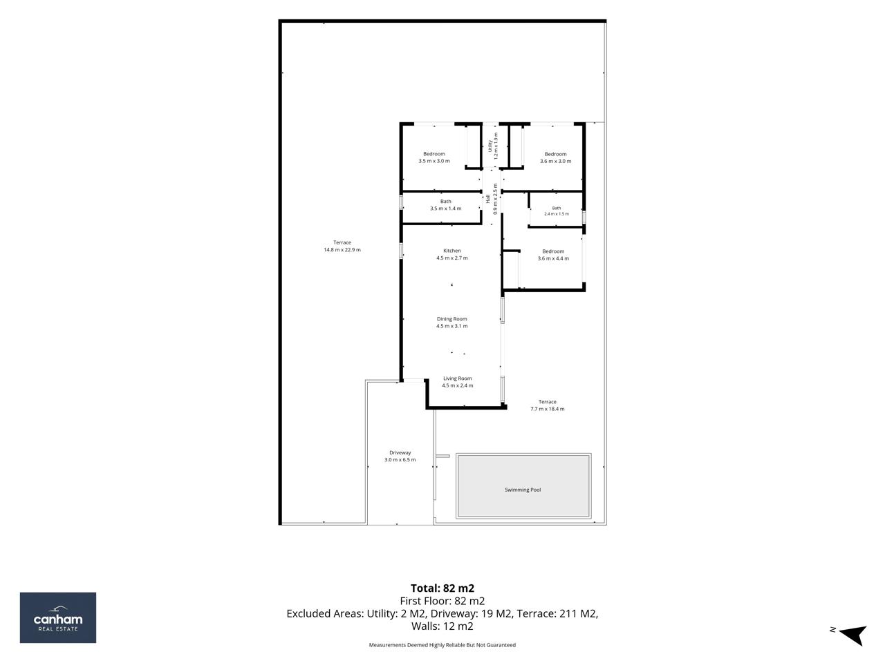 Contemporary 3 Bed Detached Villa With Pool
