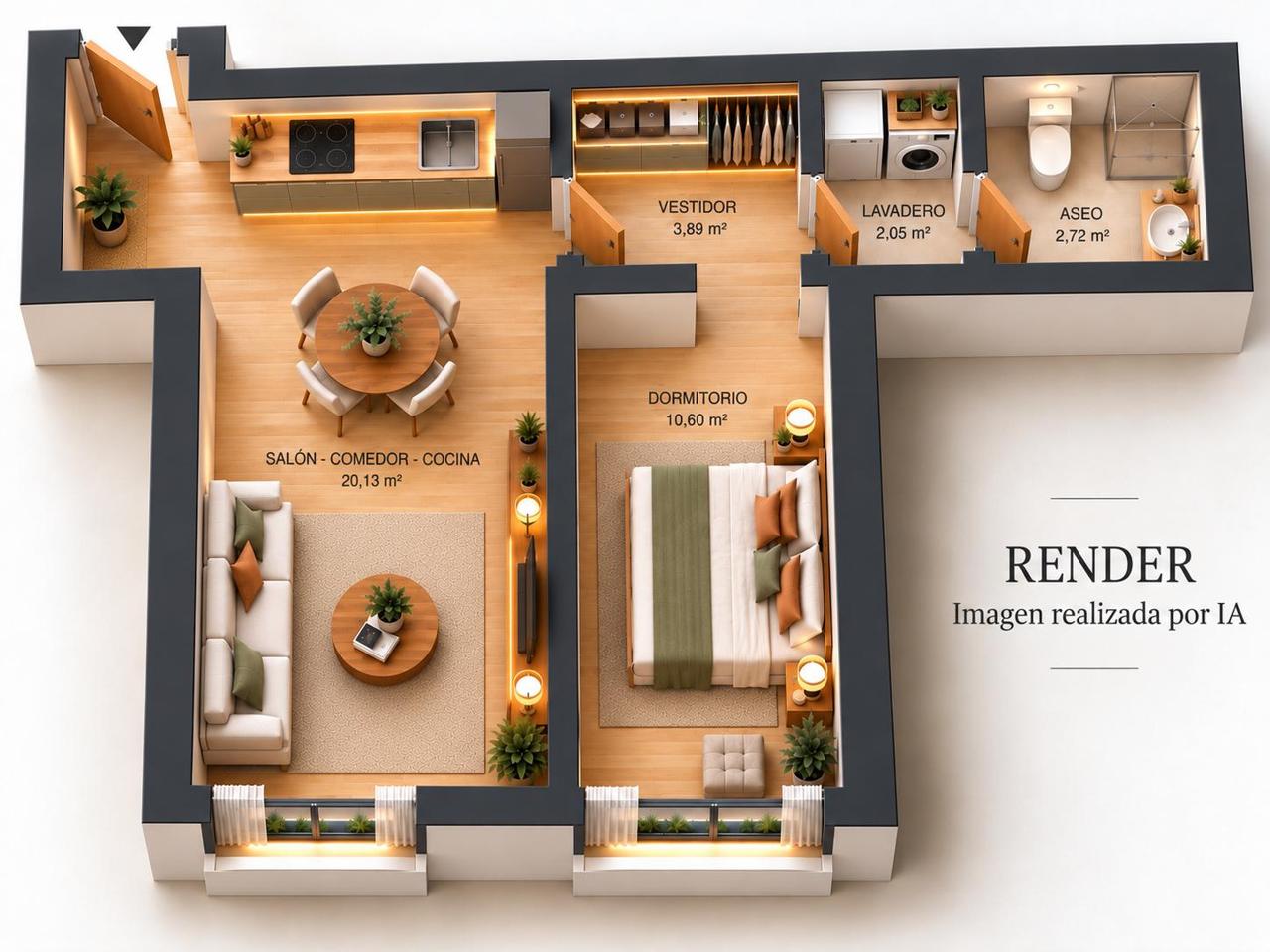 Piso en Calle Extremadura, Getafe, Madrid de 45 m2