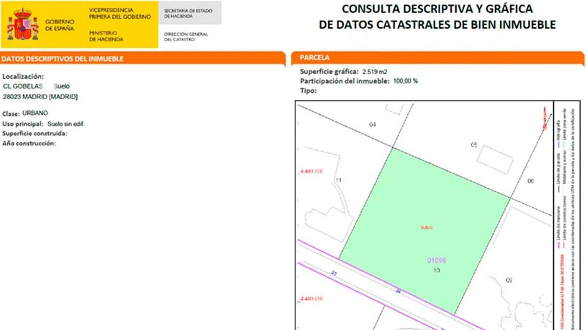 terrenos en madrid · calle-gobelas-28023 1550000€